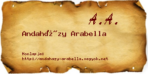 Andaházy Arabella névjegykártya